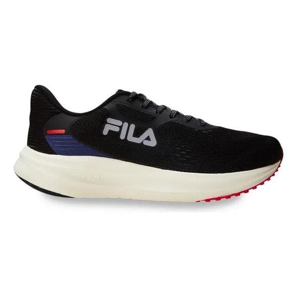 Tênis de Corrida Masculino Fastness Fila Preto Vermelho Escuro Cinza